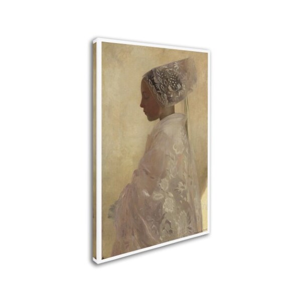 Vintage Lavoie 'A Maiden In Contemplation' Canvas Art,12x19